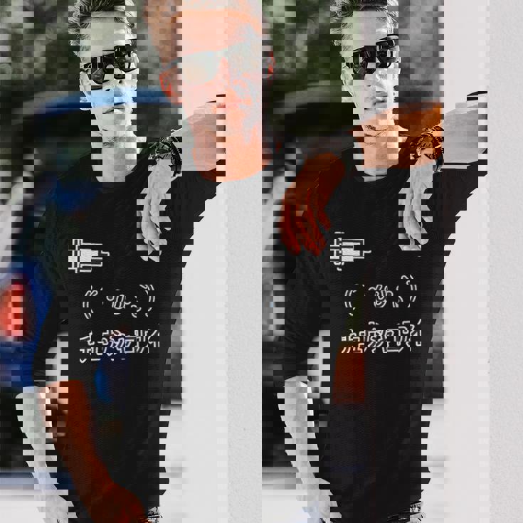 ´・W・`『チュウシャコワイ』 注射怖い 顔文字【変なtシャツ屋さん】面白 ポップ デザイン 長袖Tシャツ 彼への贈り物